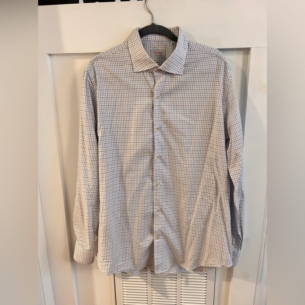 CORDONE 1956 plaid check button down Men's Checkered Shirt